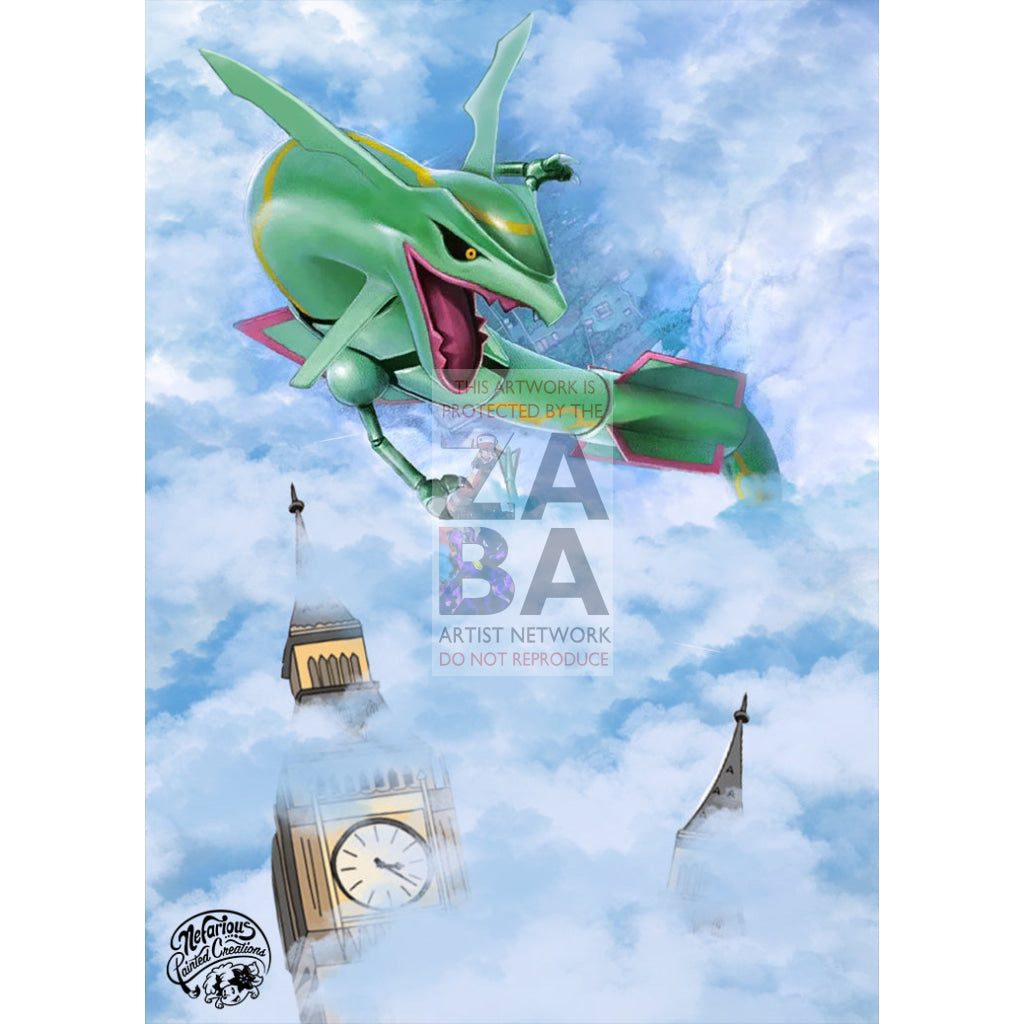 Rayquaza Xy64 Promo Extended Art Custom Pokemon Card