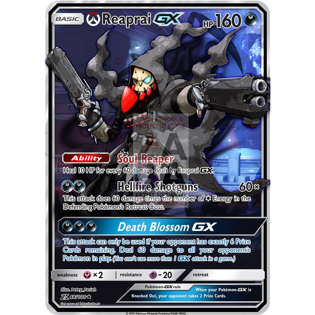 Reaprai GX (Darkrai + Reaper) Custom Overwatch + Pokemon Card - ZabaTV