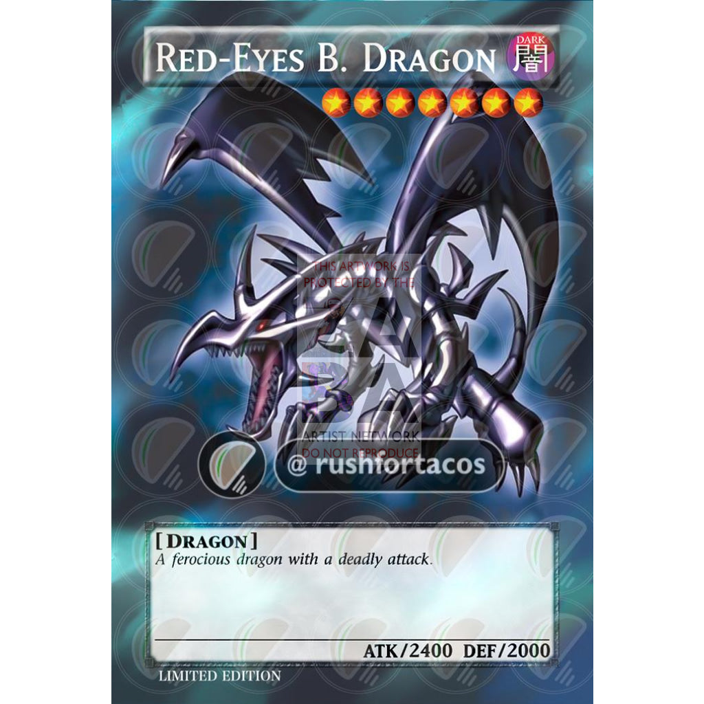Red Eyes Black Dragon Full Art ORICA - Custom Yu-Gi-Oh! Card - ZabaTV