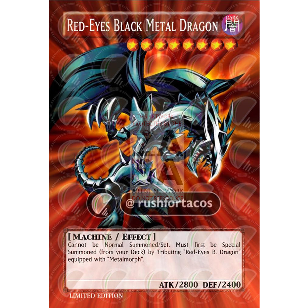 Red-Eyes Black Metal Dragon Full Art ORICA - Custom Yu-Gi-Oh! Card - ZabaTV