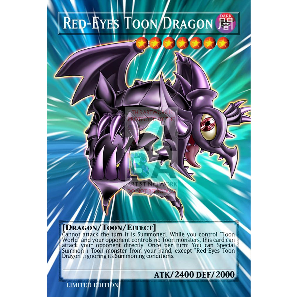 Red-Eyes Toon Dragon Full Art ORICA - Custom Yu-Gi-Oh! Card - ZabaTV