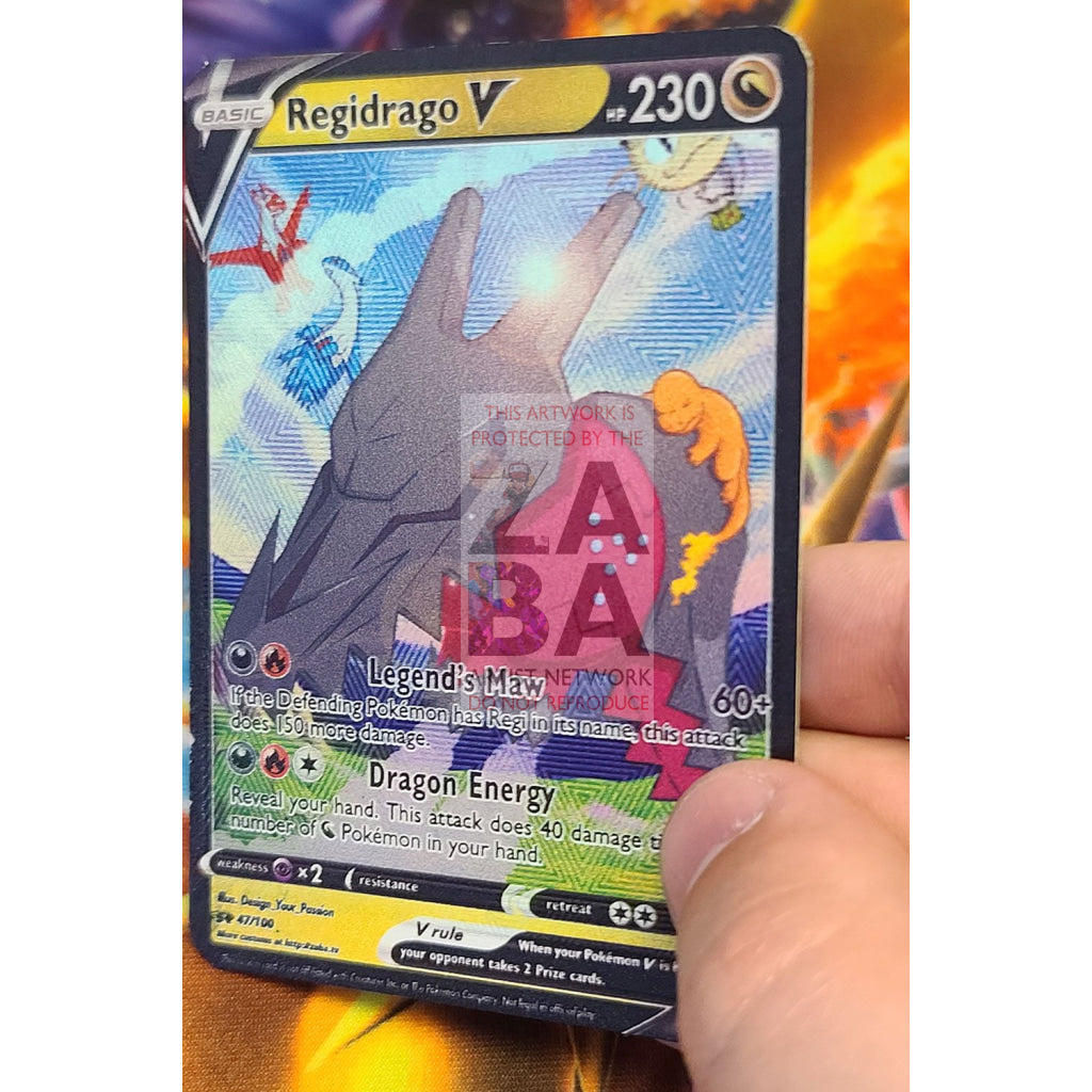 Regidrago V Custom Pokemon Card Ultra Textured Selective Holographic