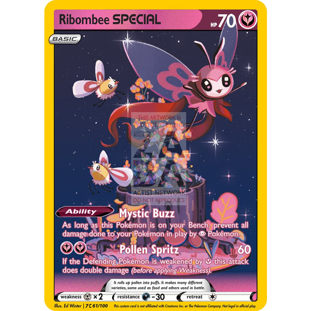 Ribombee SPECIAL Custom Pokemon Card - ZabaTV