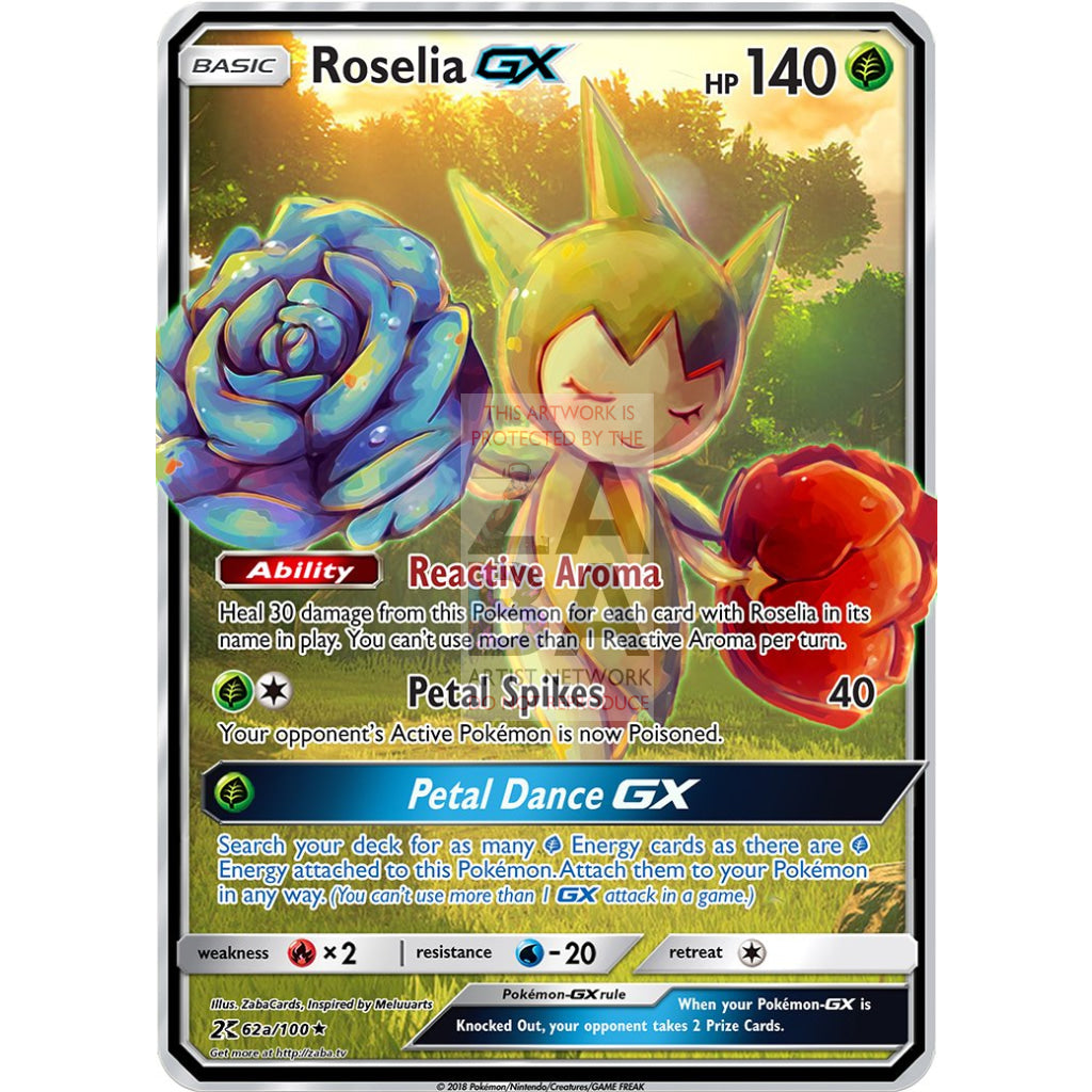 Roselia GX Custom Pokemon Card - ZabaTV
