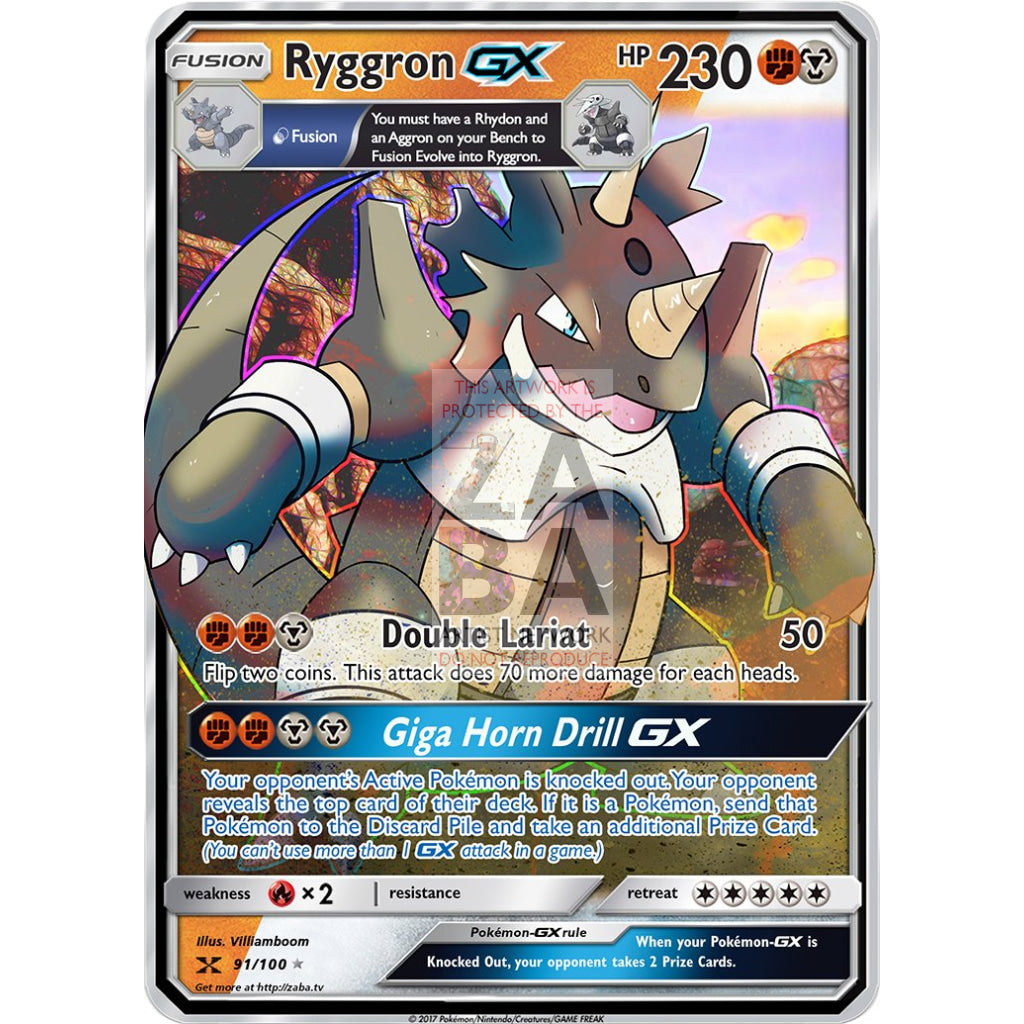 Ryggron GX FUSION Custom Pokemon Card - ZabaTV