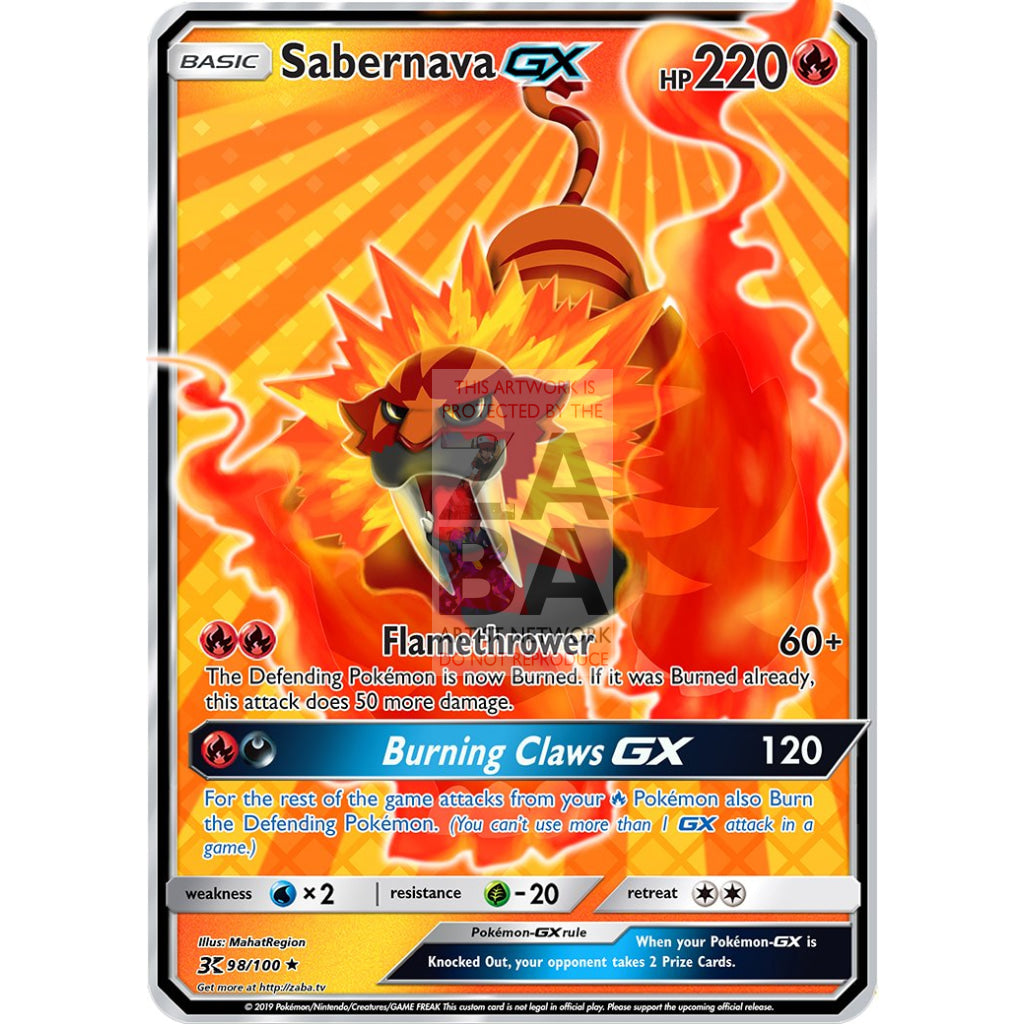 Sabernava (Mahat Region) Custom Pokemon Card Basic Stage