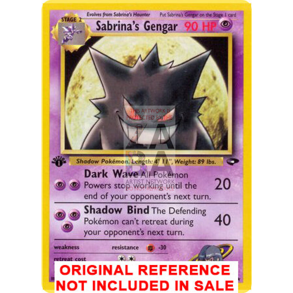 Sabrina's Gengar 29/132 Gym Heroes Extended Art Custom Pokemon Card - ZabaTV