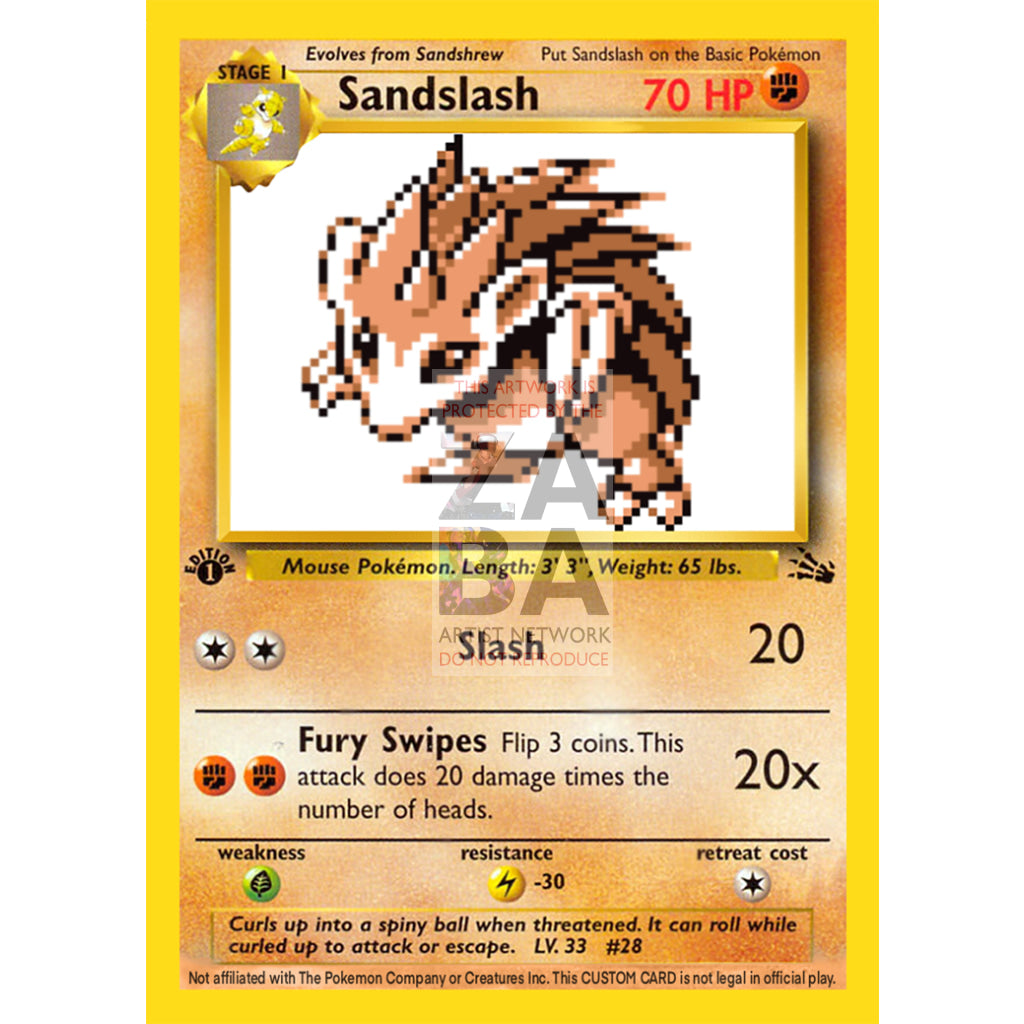 Sandslash Game Sprite Custom Pokemon Card - ZabaTV