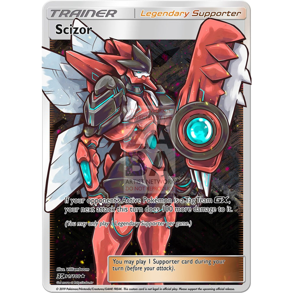 Scizor (Legendary Trainer) Custom Pokemon Card - ZabaTV