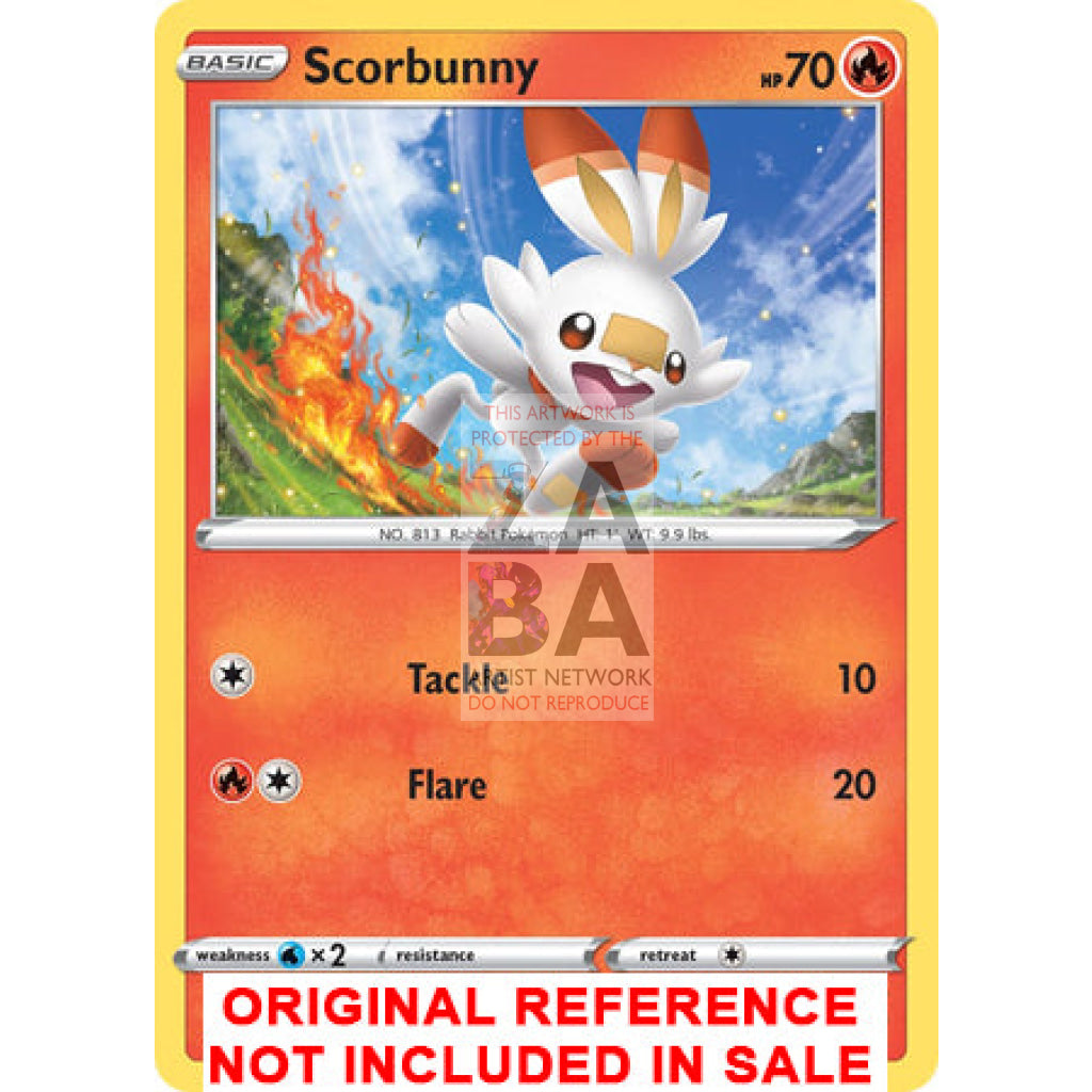 Scorbunny 031/202 Sword & Shield Extended Art Custom Pokemon Card - ZabaTV