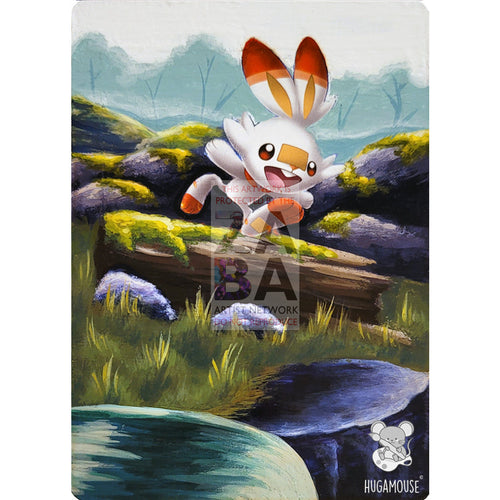 Scorbunny 031/202 Sword & Shield Extended Art Custom Pokemon Card
