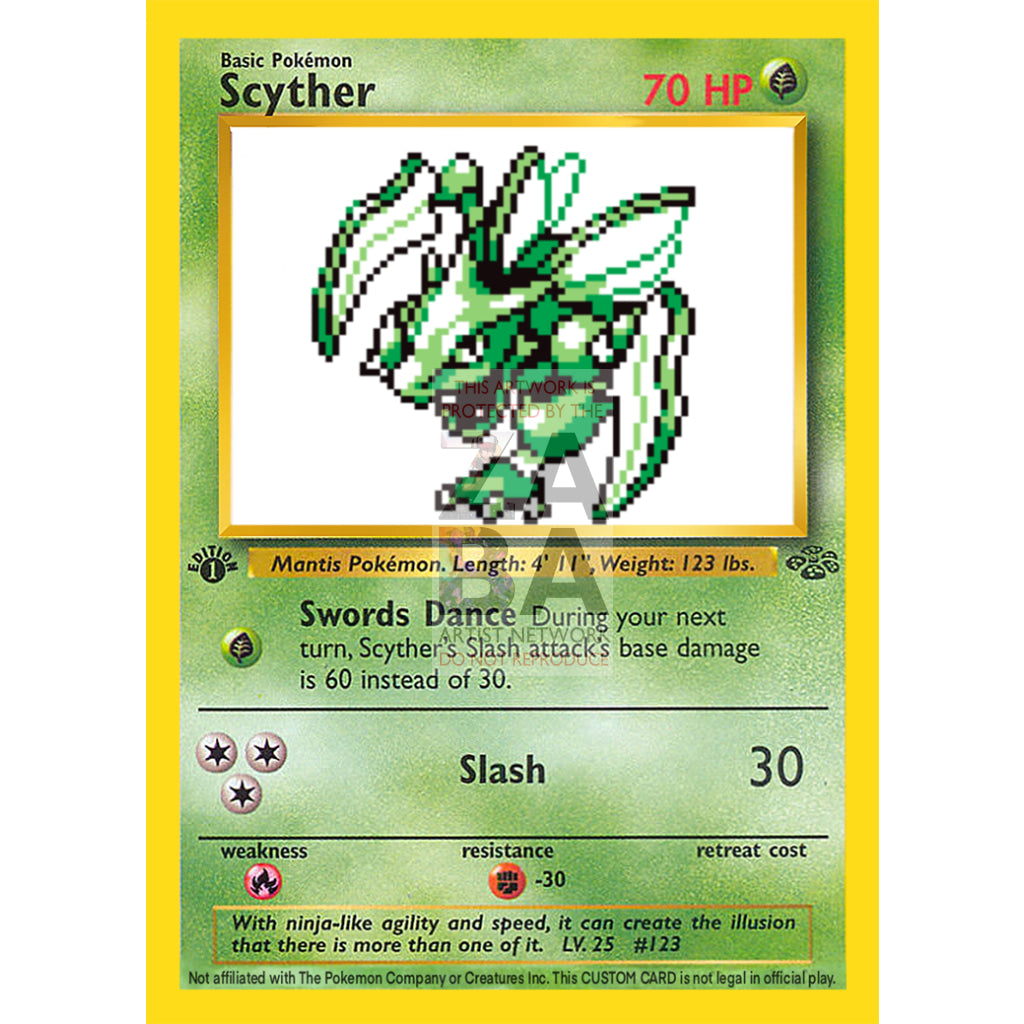 Scyther Game Sprite Custom Pokemon Card - ZabaTV