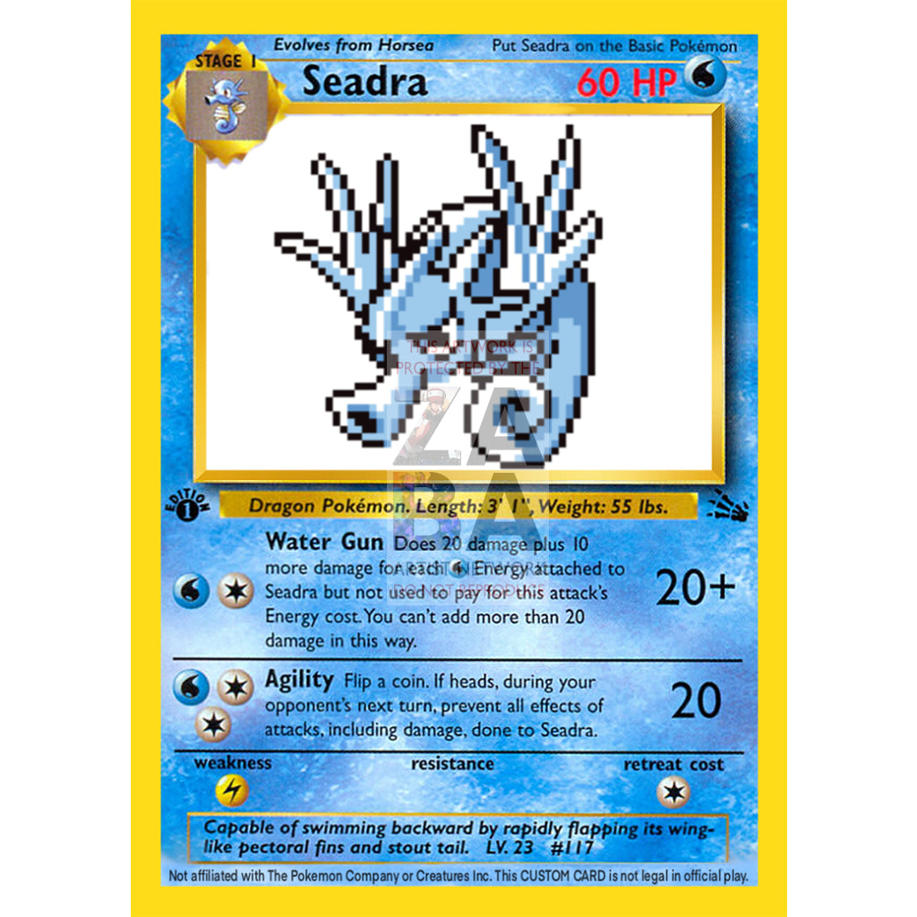 Seadra Game Sprite Custom Pokemon Card - ZabaTV