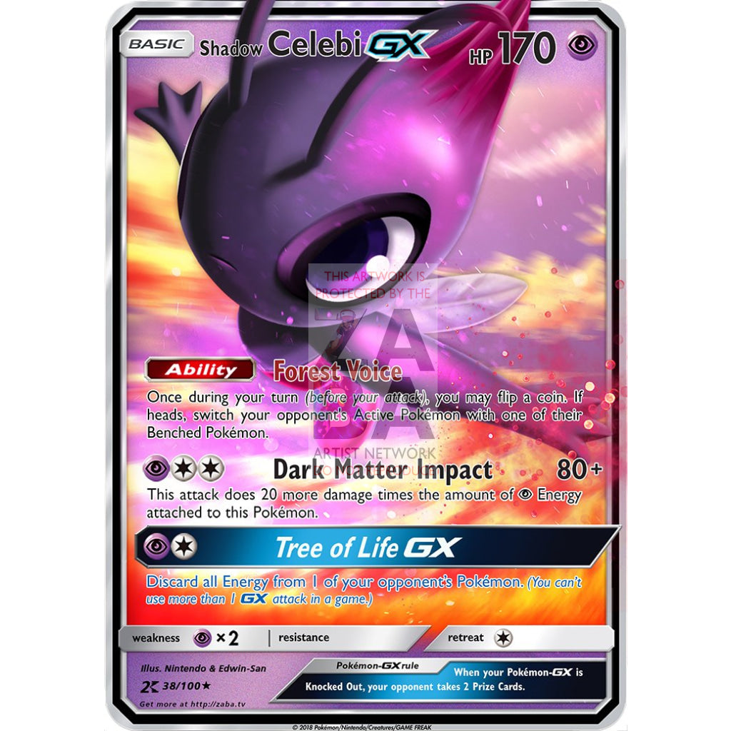 Shadow Celebi GX Custom Pokemon Card - ZabaTV