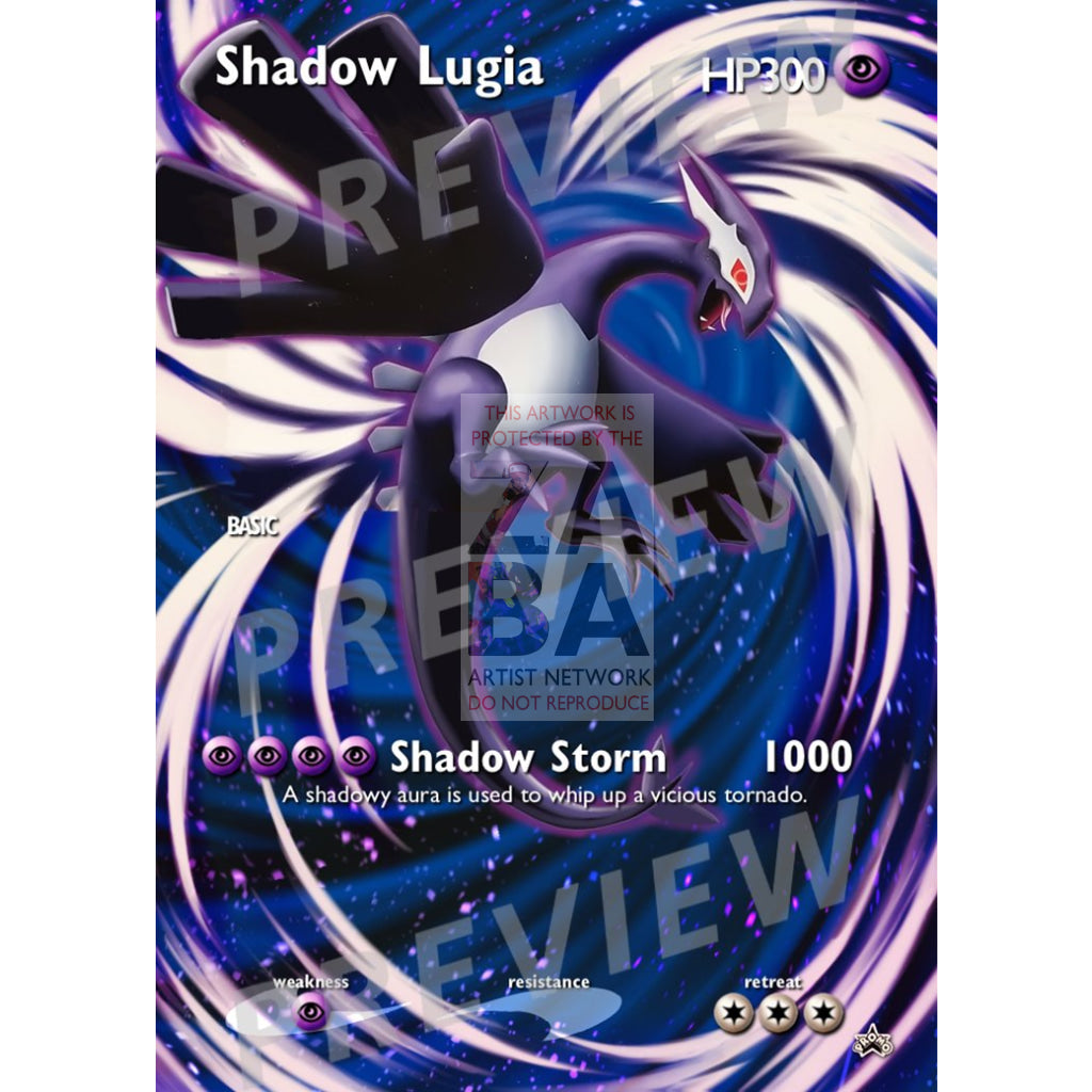 Shadow Lugia Promo Extended Art Custom Pokemon Card - ZabaTV