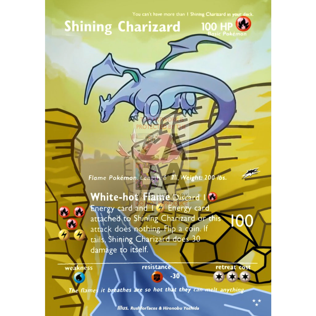 Shining Charizard 107/105 Neo Destiny Extended Art Custom Pokemon Card - ZabaTV