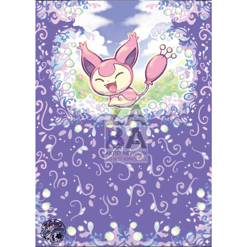 Skitty 141/189 Darkness Ablaze Extended Art Custom Pokemon Card Silver Holo