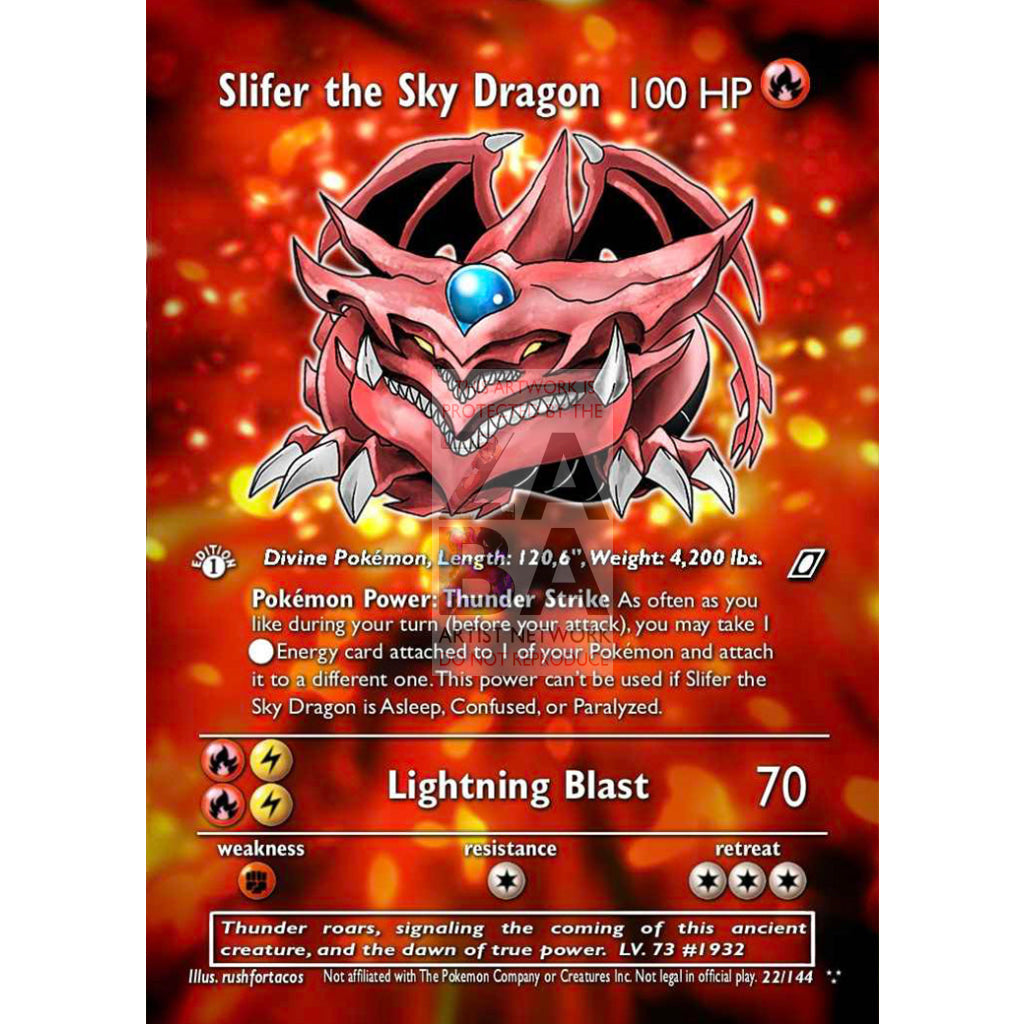 Slifer the Sky Dragon as a Pokemon Card Custom Card - ZabaTV