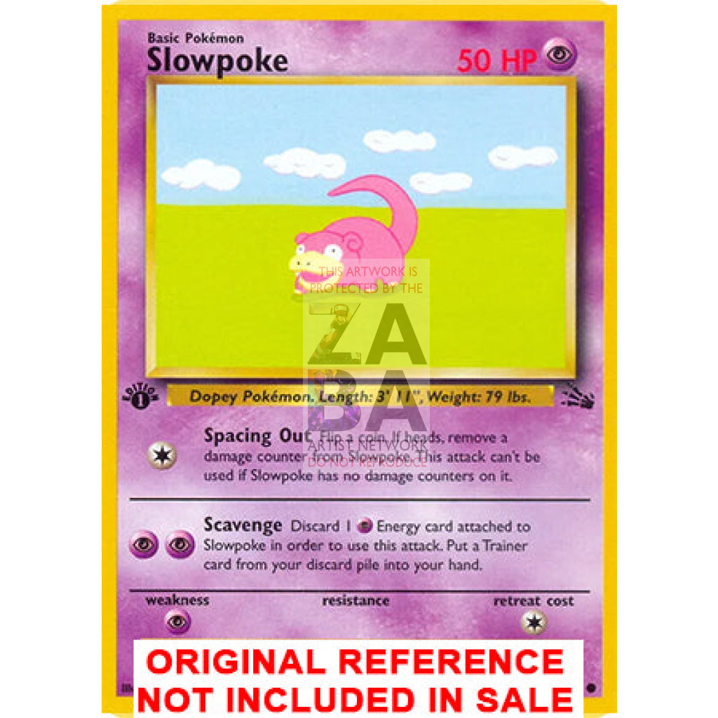 Slowpoke 55/62 Fossil Extended Art Custom Pokemon Card - ZabaTV