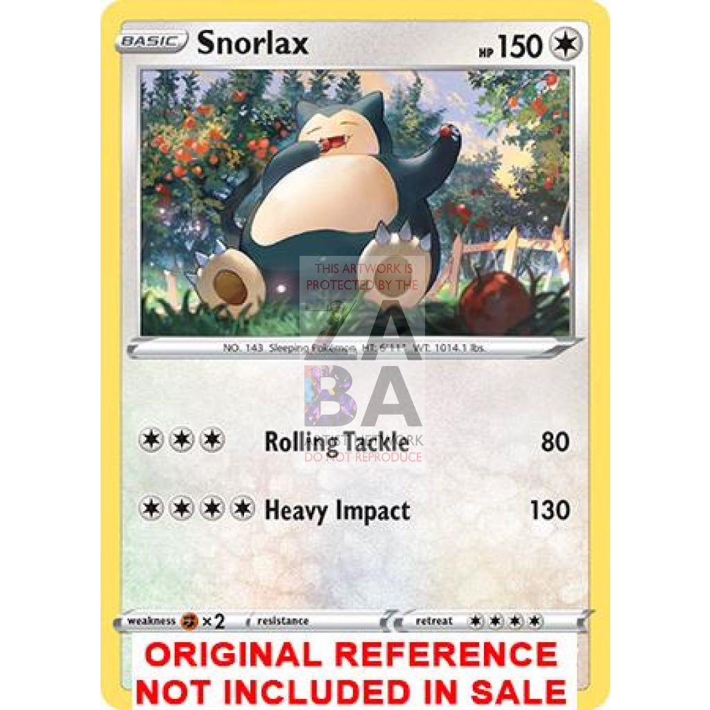 Snorlax 140/202 Sword & Shield Extended Art Custom Pokemon Card - ZabaTV