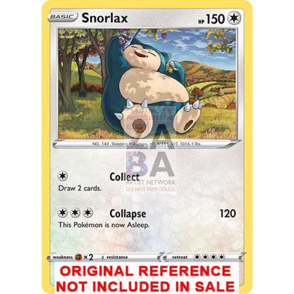 Snorlax 141/192 Rebel Clash Extended Art Custom Pokemon Card - ZabaTV