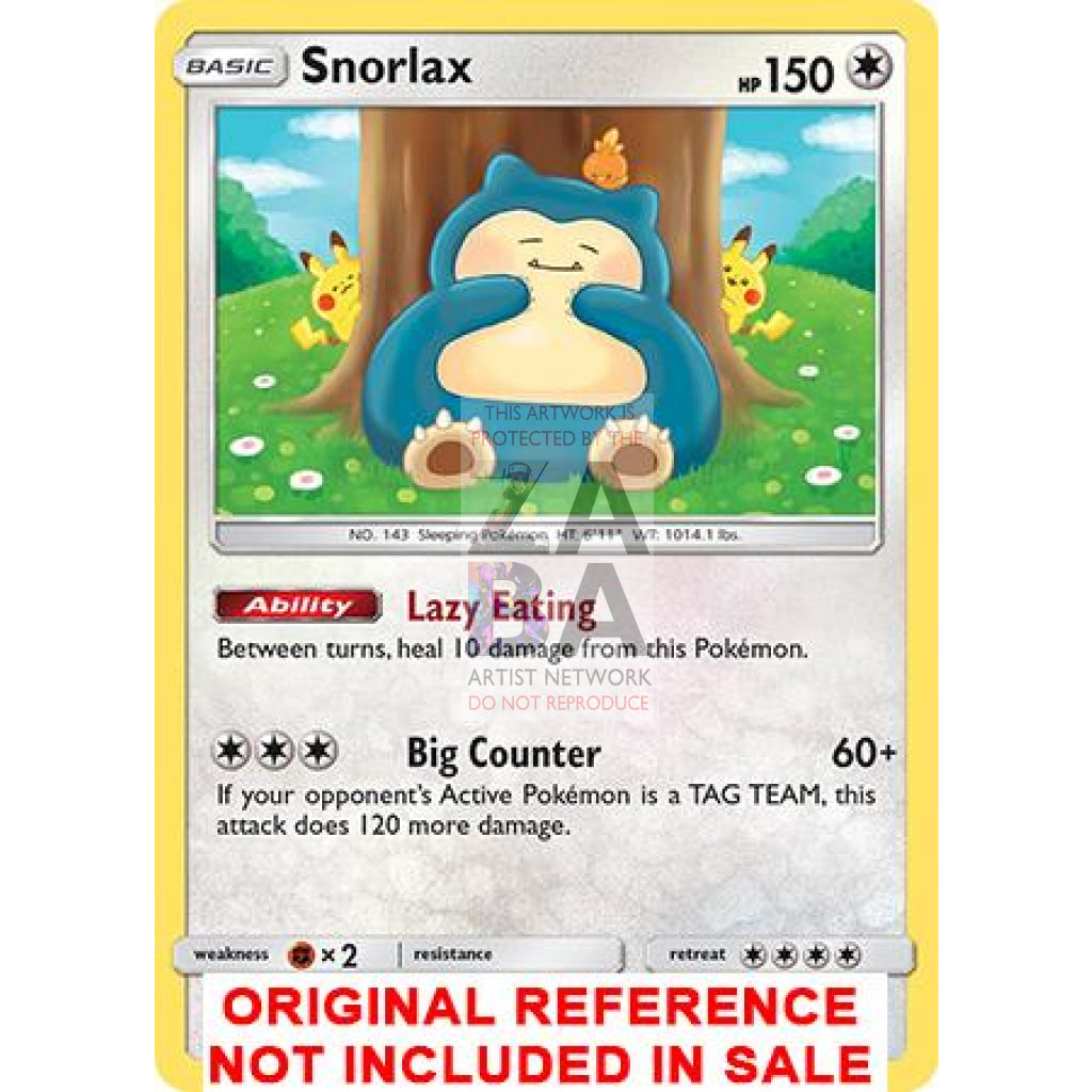 Snorlax 158/214 Unbroken Bonds Extended Art Custom Pokemon Card - ZabaTV