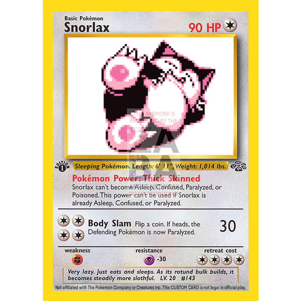 Snorlax Game Sprite Custom Pokemon Card - ZabaTV