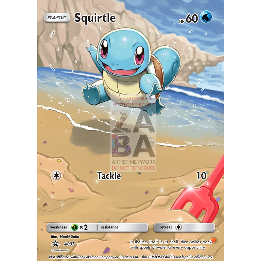 Squirtle 24/135 Plasma Storm Extended Art Custom Pokemon Card - ZabaTV