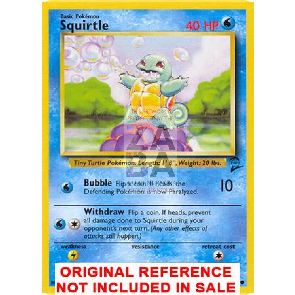 Squirtle 93/102 Base Set 2 Extended Art Custom Pokemon Card - ZabaTV