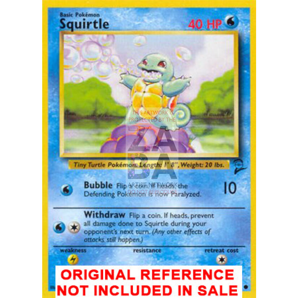 Squirtle Base Set 2 93/130 Extended Art Custom Pokemon Card - ZabaTV