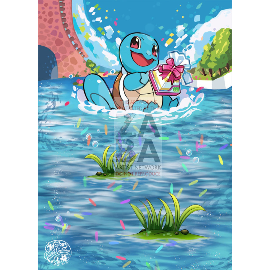 Squirtle Swsh233 Promo Extended Art Custom Pokemon Card