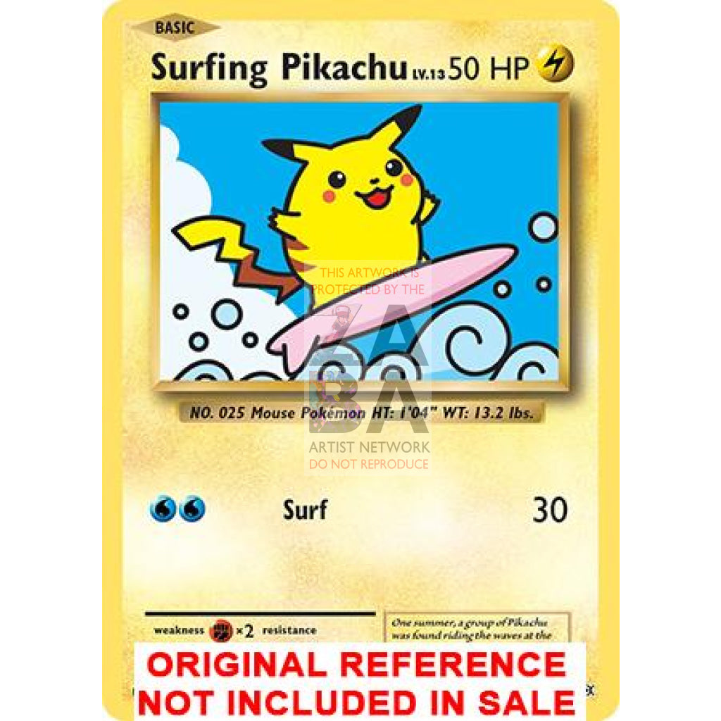 Surfing Pikachu 111/108 XY Evolutions Extended Art Custom Pokemon Card - ZabaTV