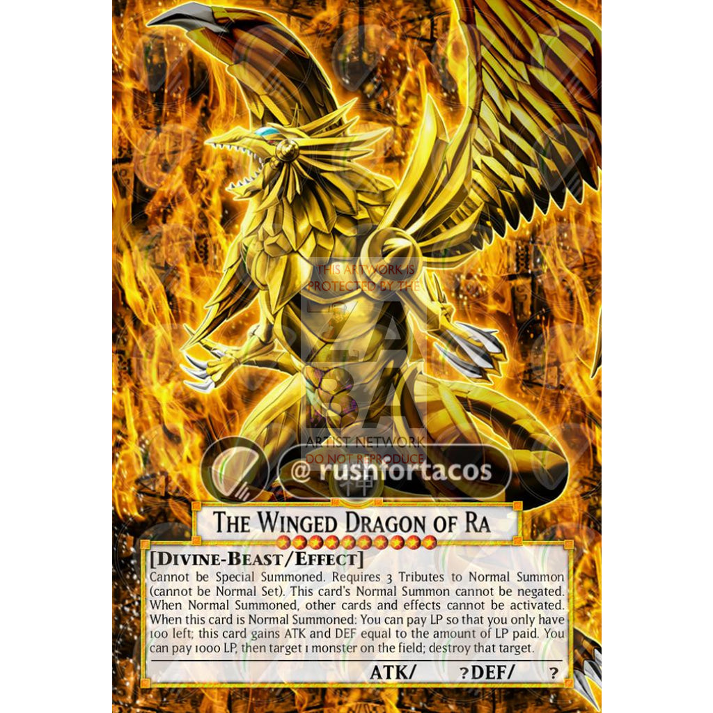 The Winged Dragon of Ra v3 Full Art ORICA - Custom Yu-Gi-Oh! Card - ZabaTV