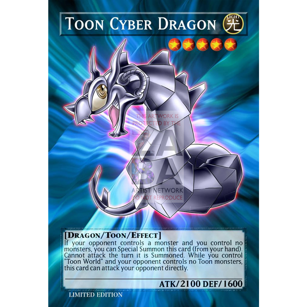 Toon Cyber Dragon Full Art ORICA - Custom Yu-Gi-Oh! Card - ZabaTV