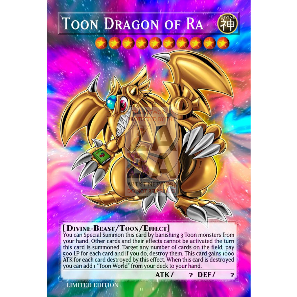 Toon Dragon of Ra Full Art ORICA - Custom Yu-Gi-Oh! Card - ZabaTV