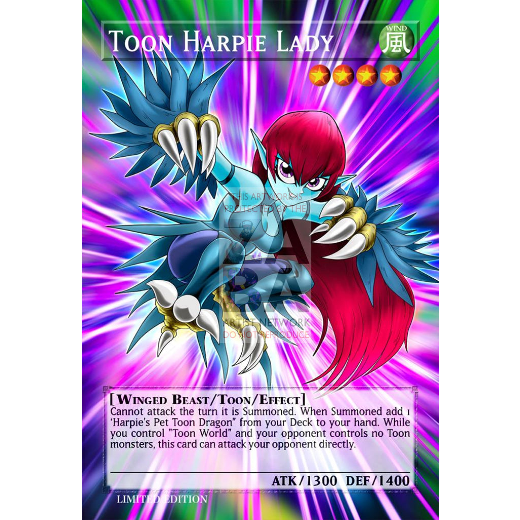 Toon Harpie Lady Full Art Orica - Custom Yu-Gi-Oh! Card