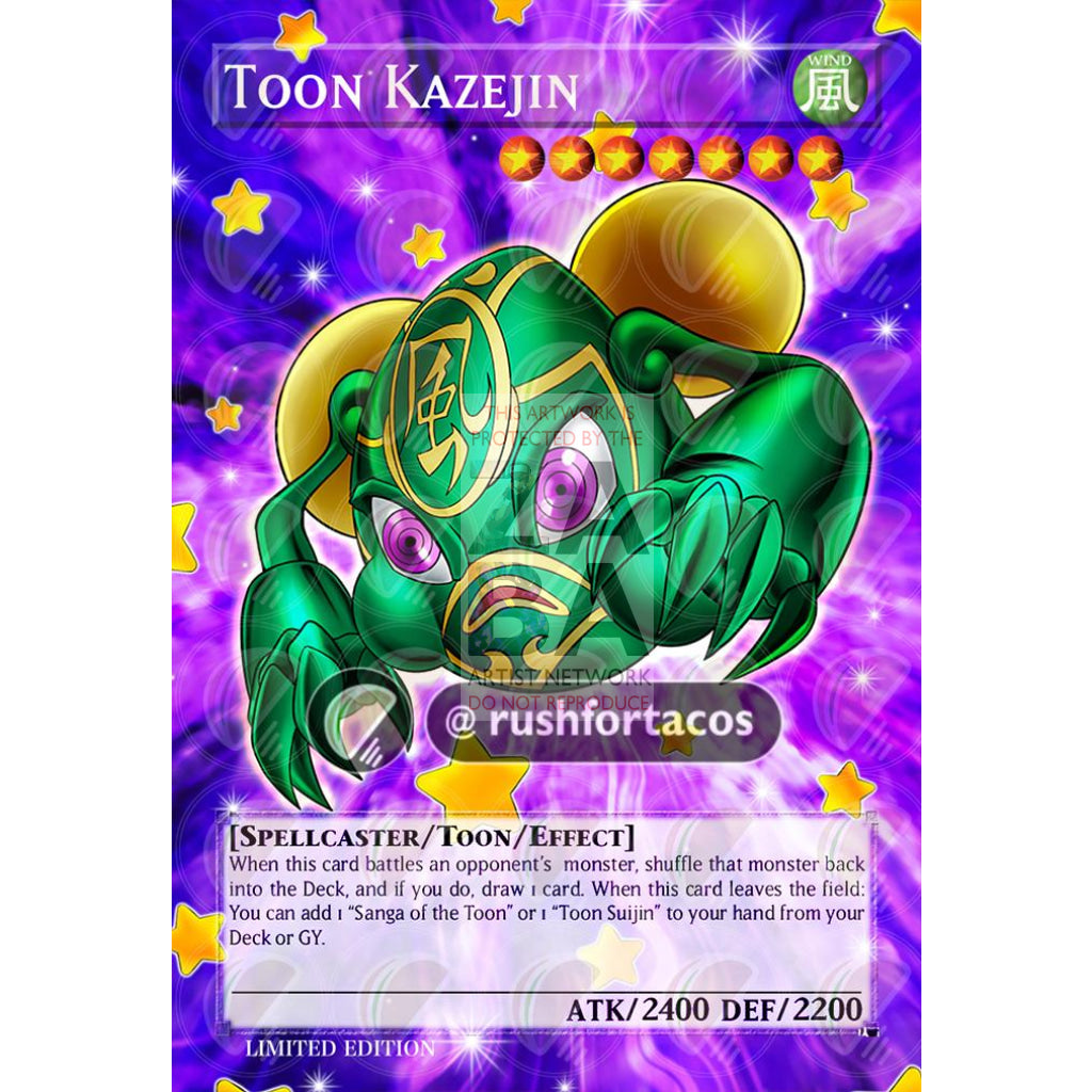 Toon Kazejin Full Art ORICA - Custom Yu-Gi-Oh! Card - ZabaTV