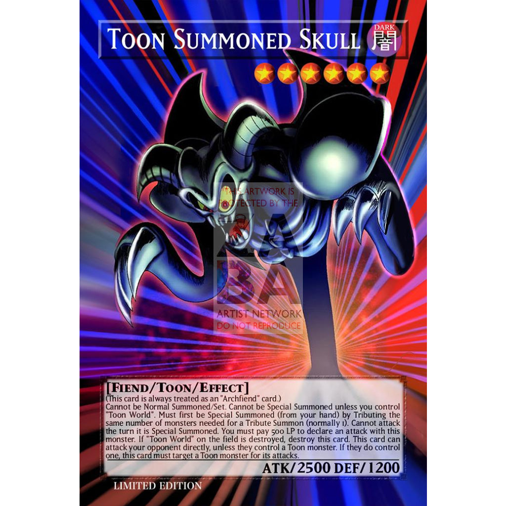 Toon Summoned Skull Full Art ORICA - Custom Yu-Gi-Oh! Card - ZabaTV