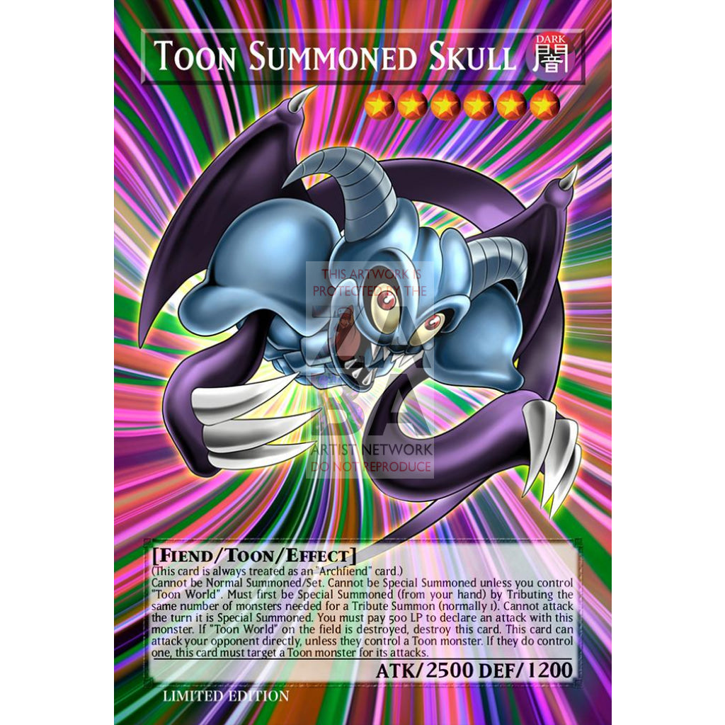 Toon Summoned Skull v. 2 Full Art ORICA - Custom Yu-Gi-Oh! Card - ZabaTV