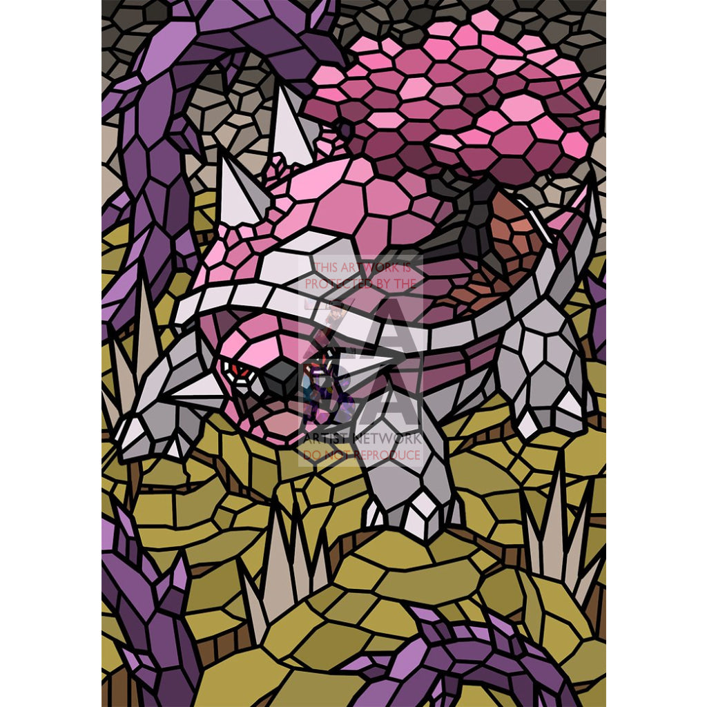 Torterra V Stained-Glass Custom Pokemon Card - ZabaTV