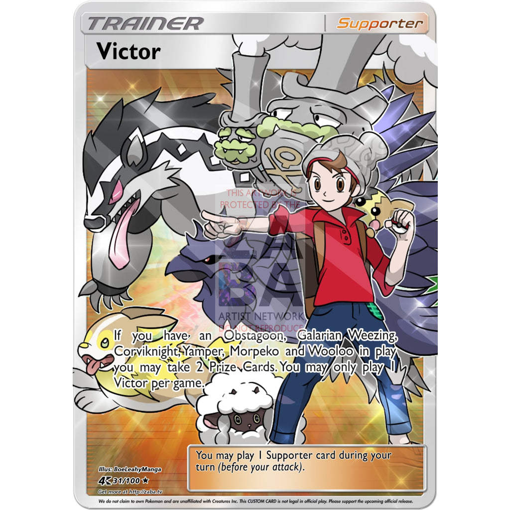 Trainer Victor Custom Pokemon Card - ZabaTV