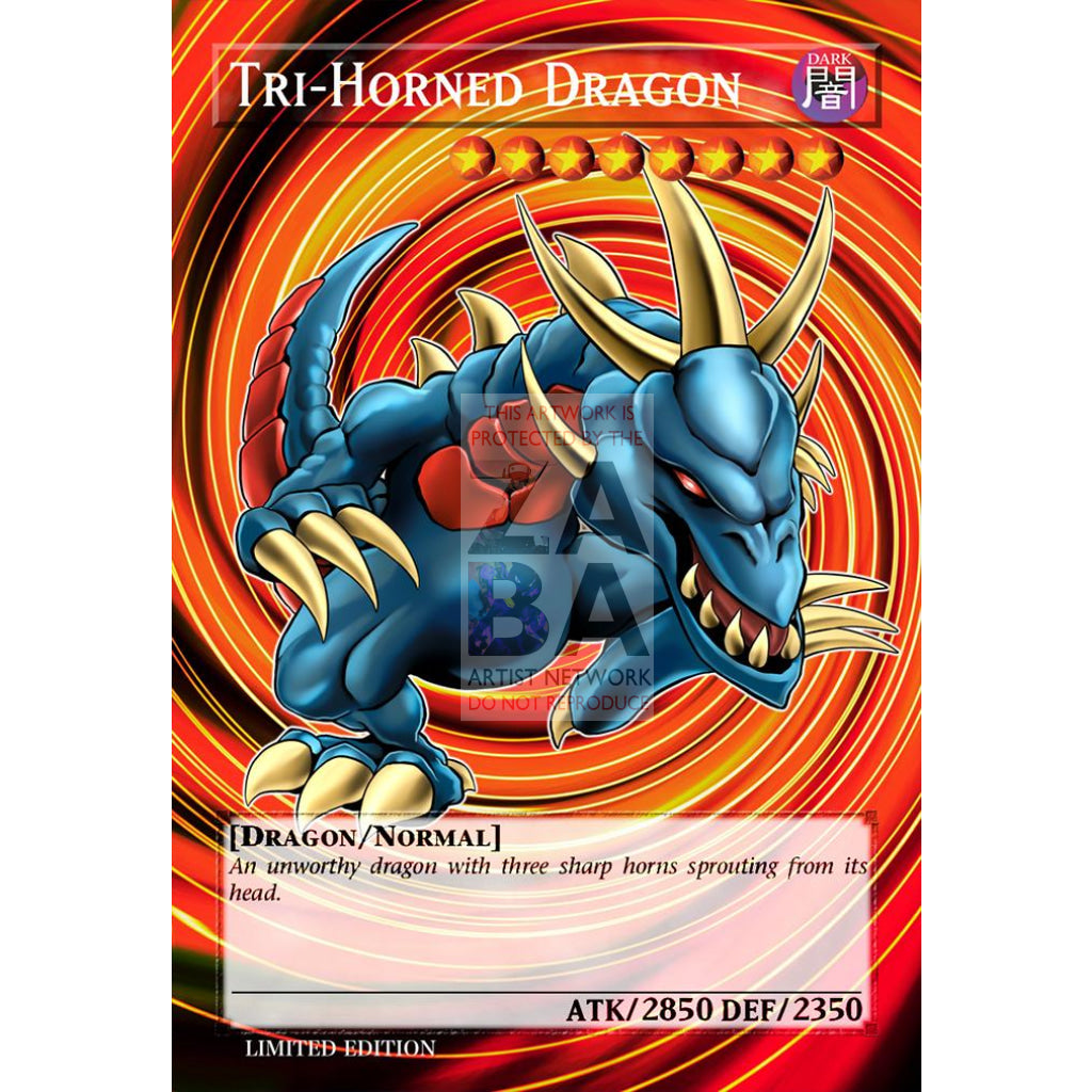 Tri-Horned Dragon v. 2 Full Art ORICA - Custom Yu-Gi-Oh! Card - ZabaTV