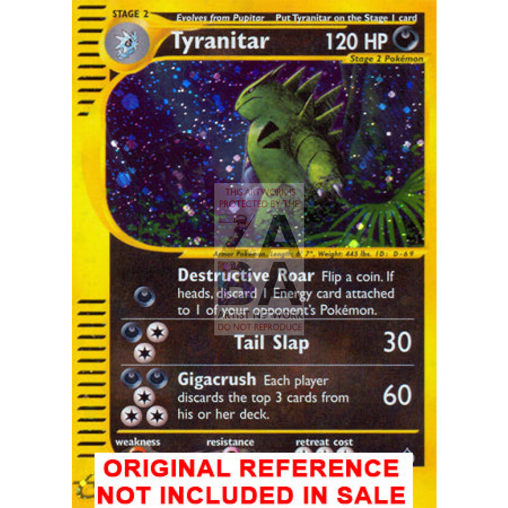 Tyranitar H28/H32 Aquapolis Extended Art Custom Pokemon Card - ZabaTV