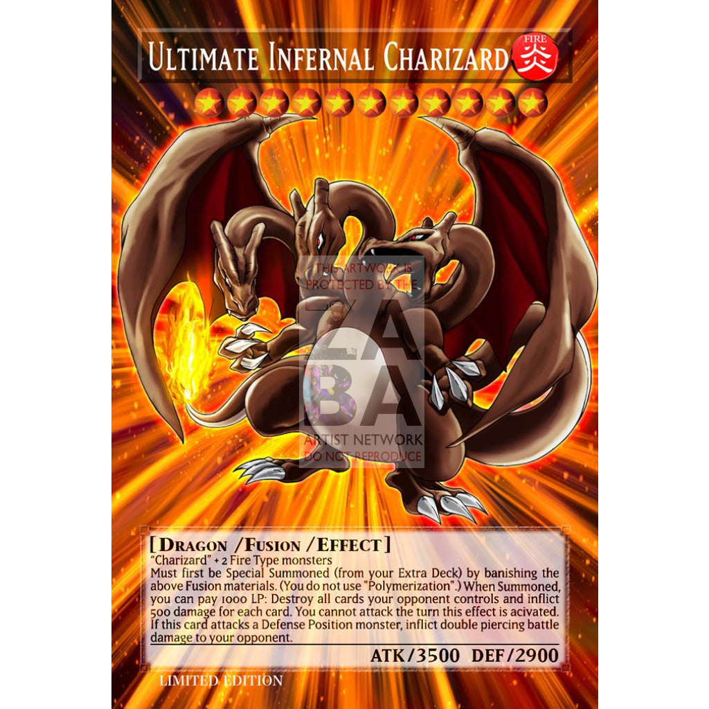 Ultimate Infernal Shining Charizard Full Art ORICA - Custom Yu-Gi-Oh! Card - ZabaTV