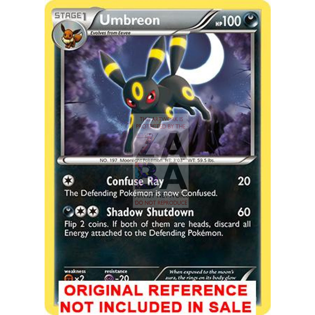 Umbreon 61/108 Black & White Dark Explorers Extended Art Custom Pokemon Card - ZabaTV