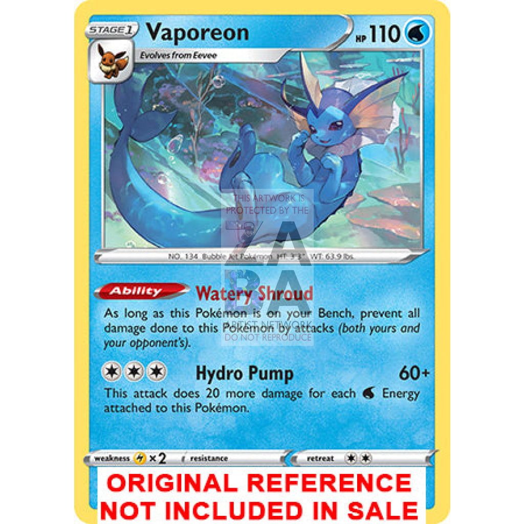 Vaporeon Swsh072 Promo Extended Art Custom Pokemon Card