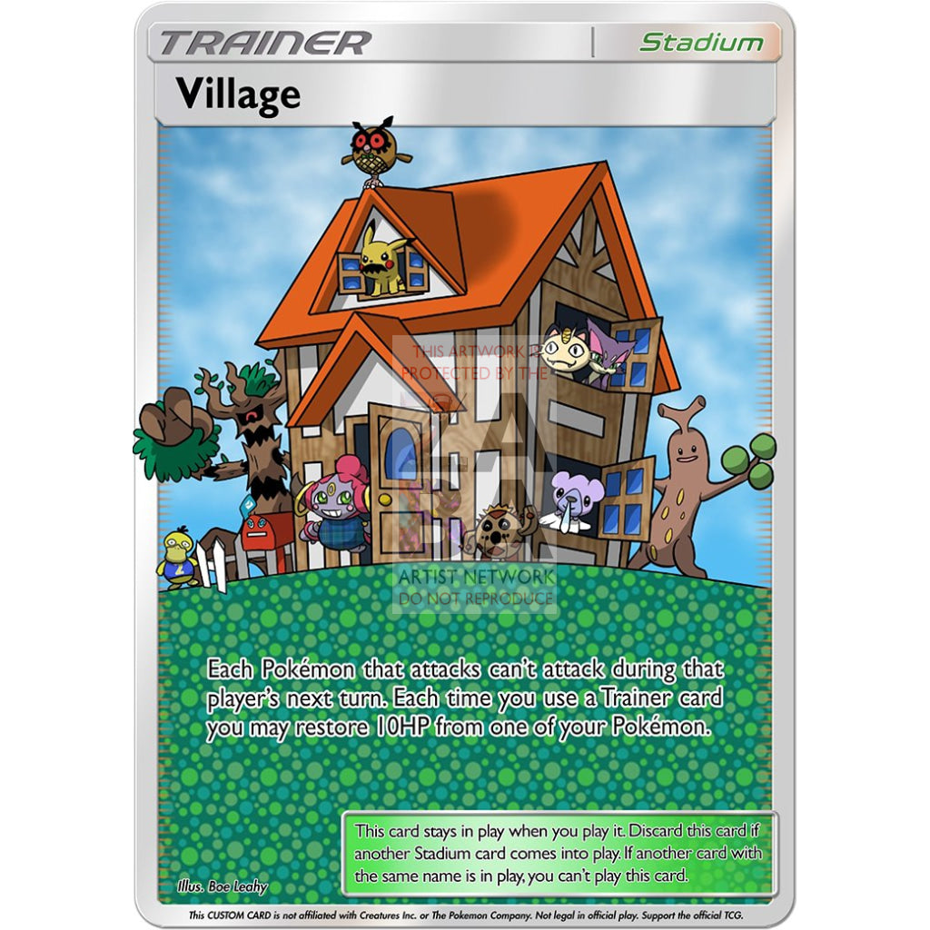 Village Custom Stadium Pokemon Card - ZabaTV
