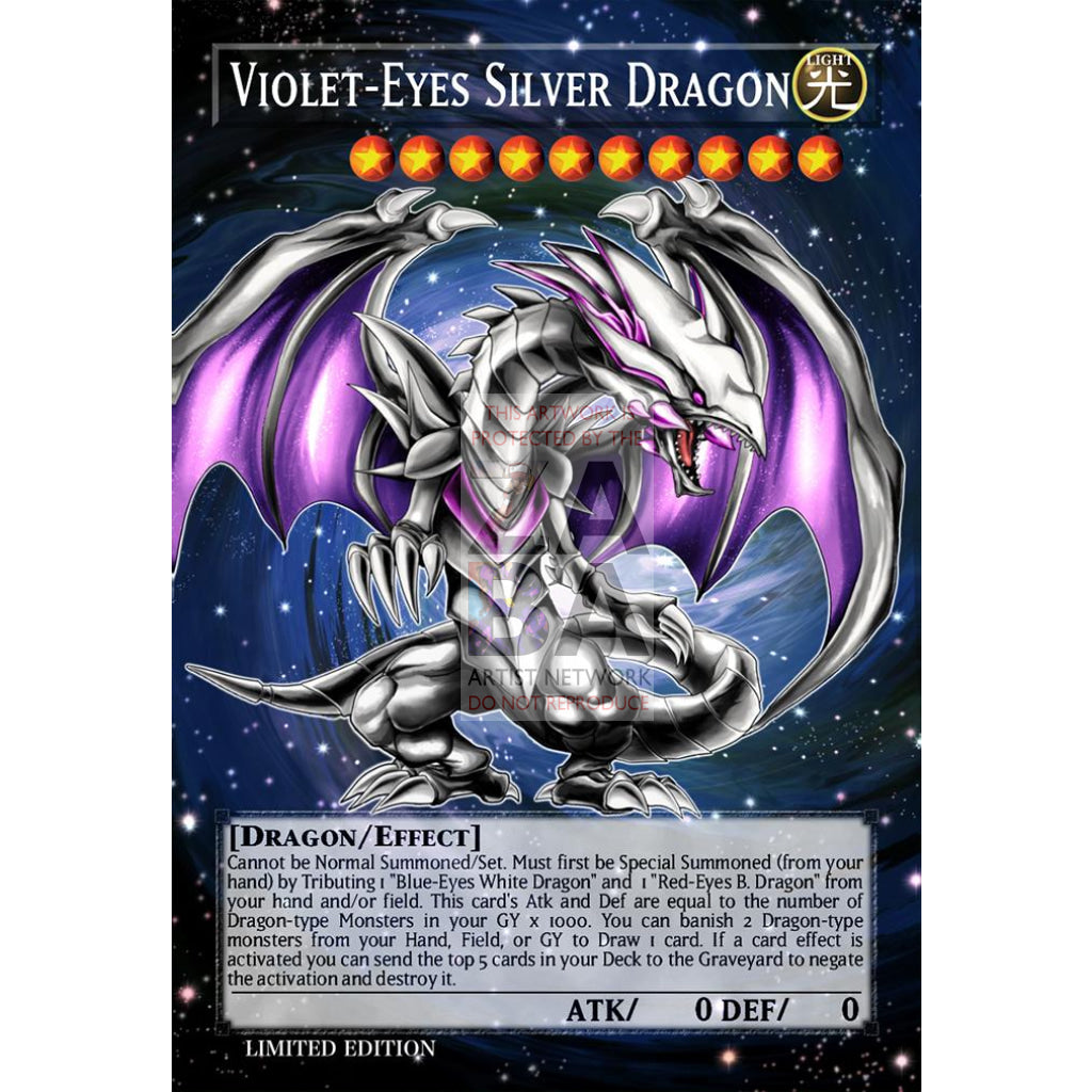 Violet-Eyes Silver Dragon Full Art ORICA - Custom Yu-Gi-Oh! Card - ZabaTV