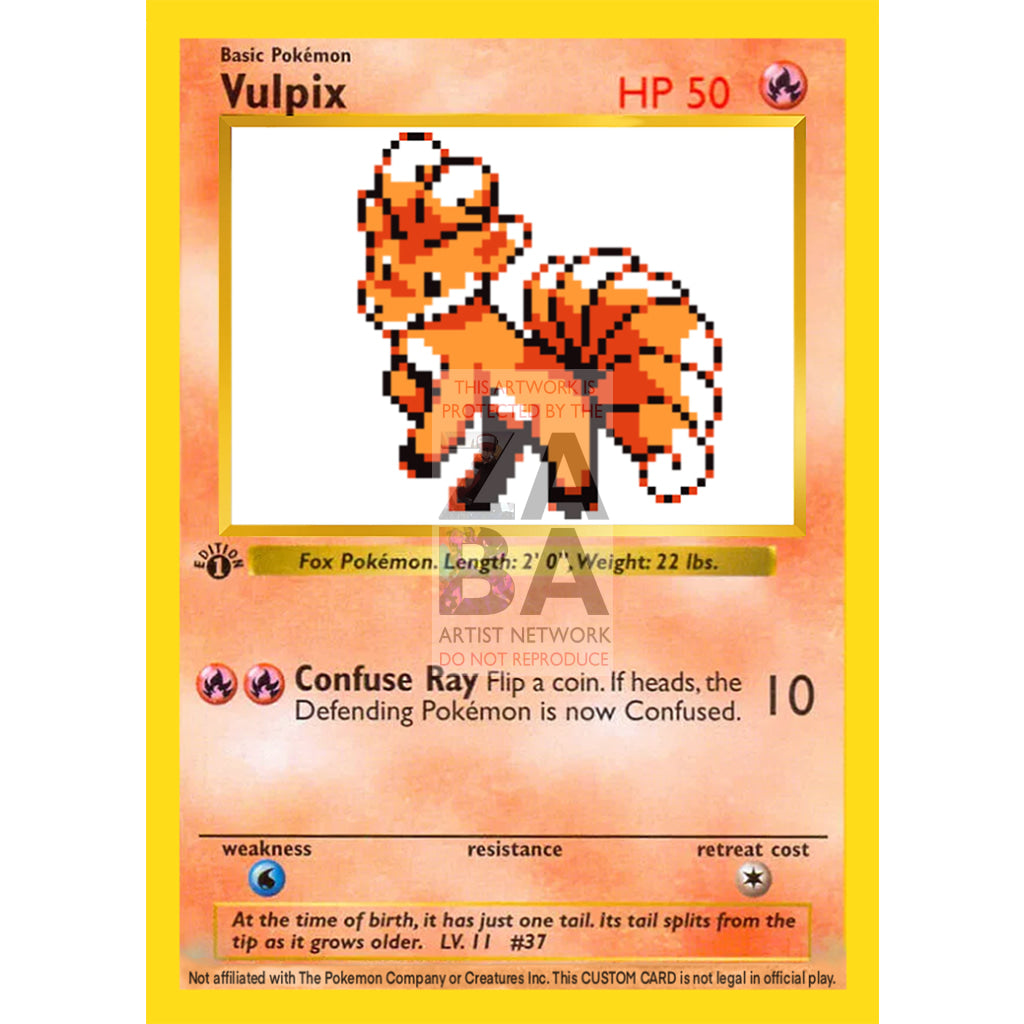 Vulpix Game Sprite Custom Pokemon Card - ZabaTV