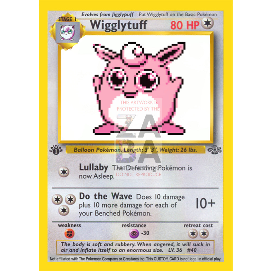 Wigglytuff Game Sprite Custom Pokemon Card - ZabaTV